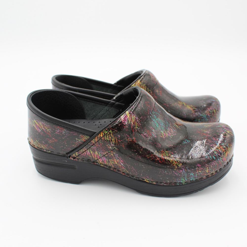 Dansko Clogs 36 Women 5.5 6 Black Patent Leather Comfort Work Shoe Professional